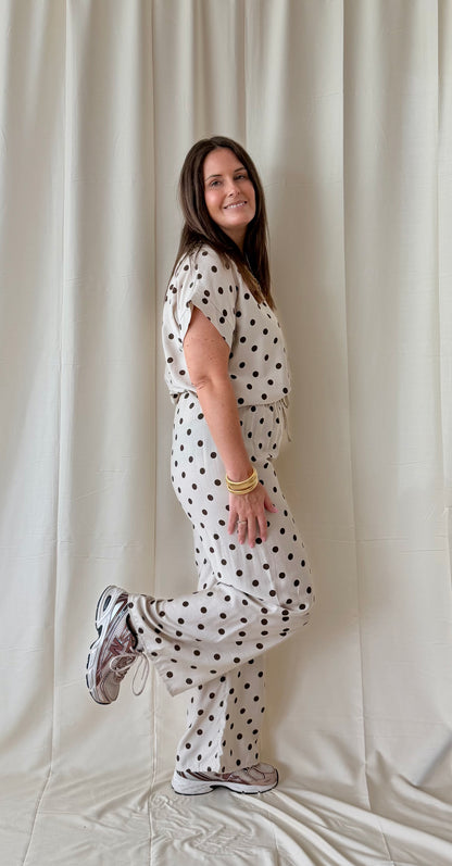 Beige polka dot set- My Dressing