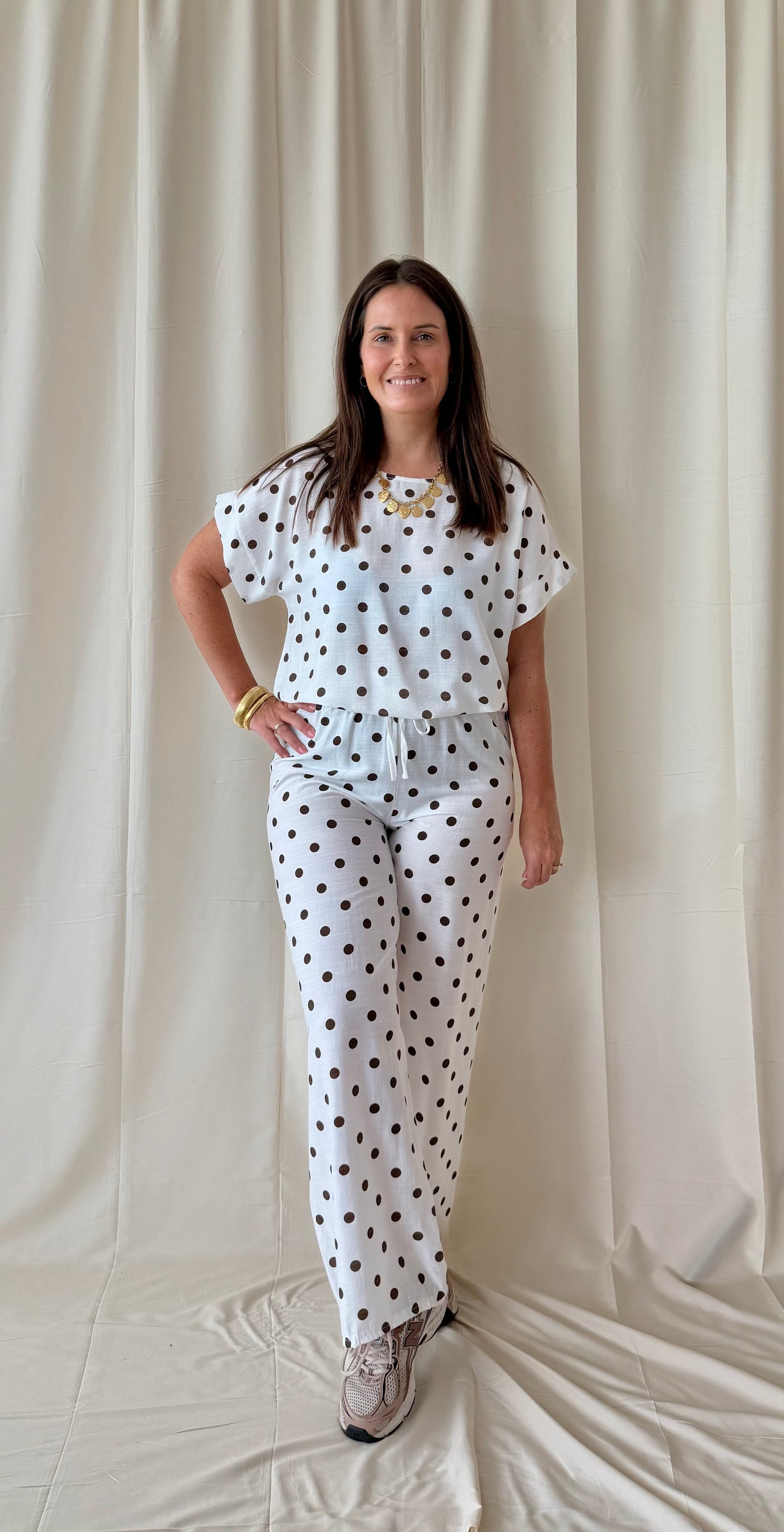 Witte polka dot set - My Dressing
