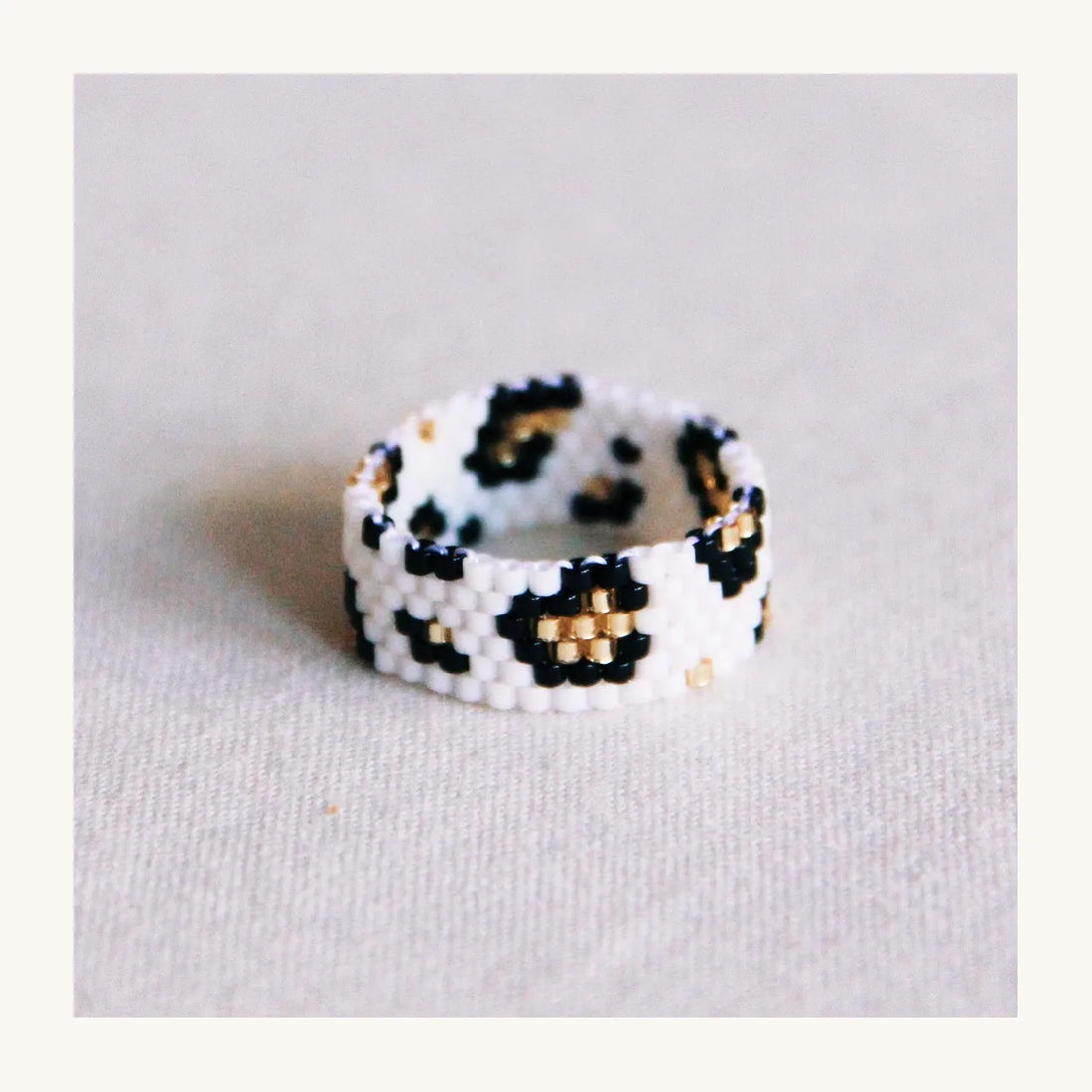 Leopard weef ring Bazou