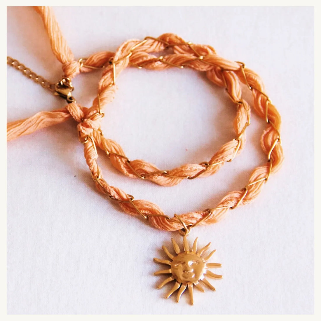Silken sunlight necklace