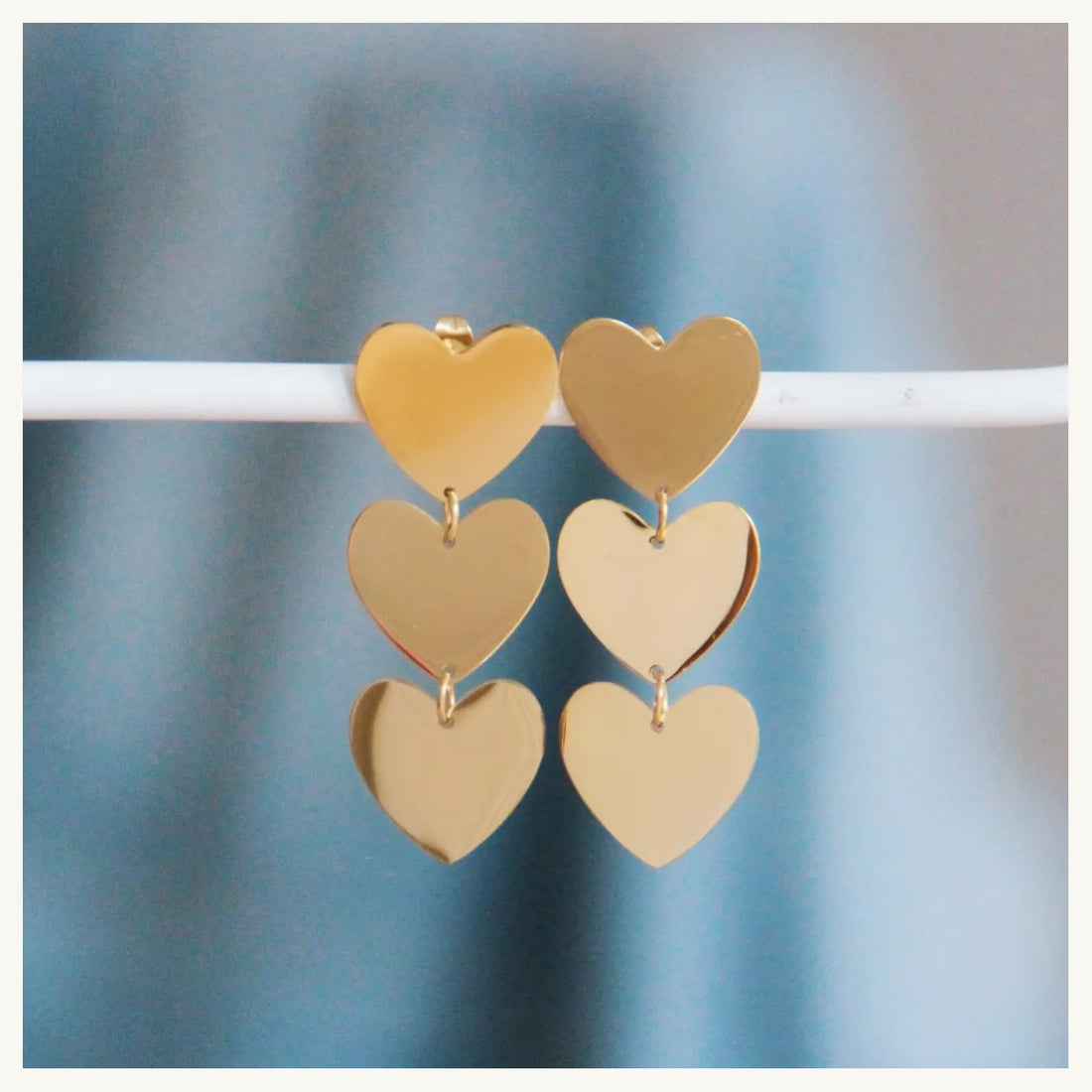 Statement earrings 3 hearts