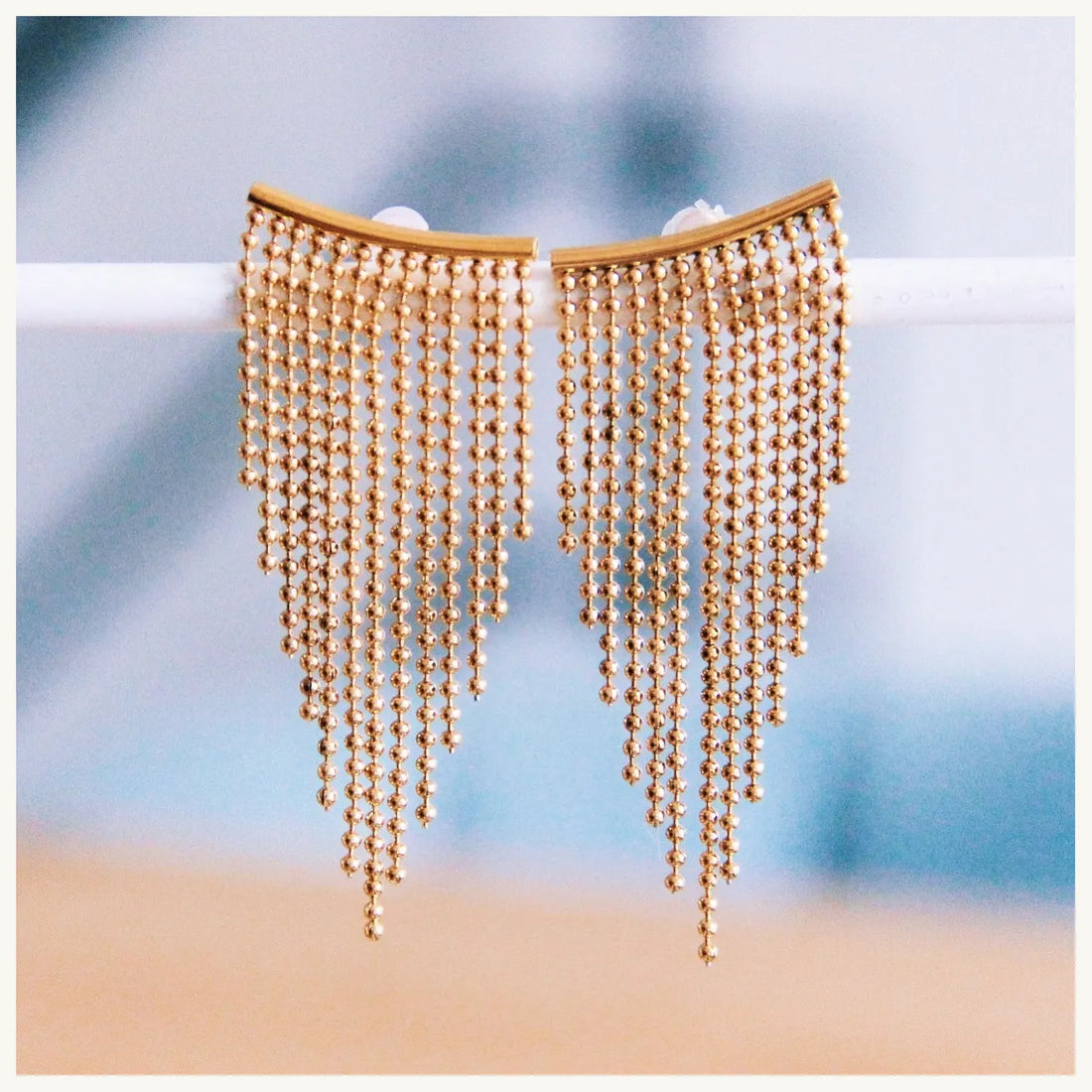 Statement waterfall earrings