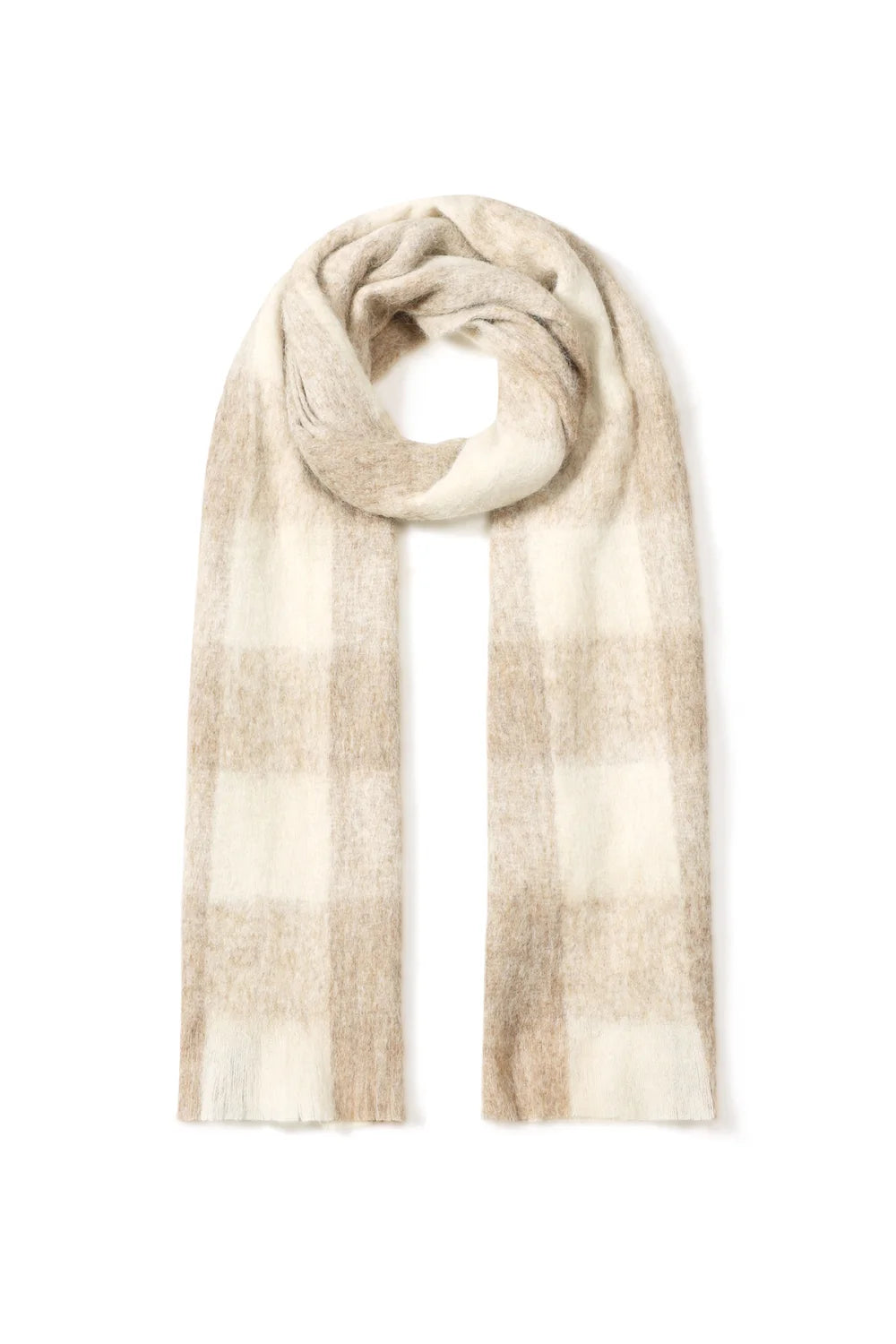Vichy sjaal beige