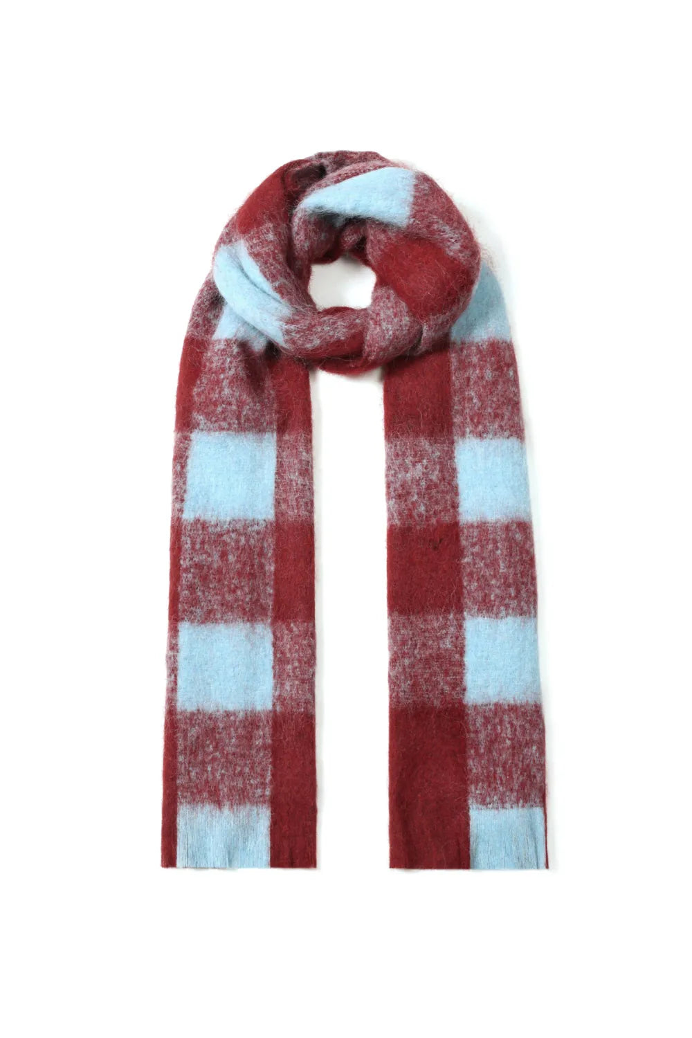 Vichy sjaal burgundy