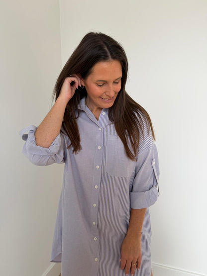Lila gestreepte jurk - My Dressing
