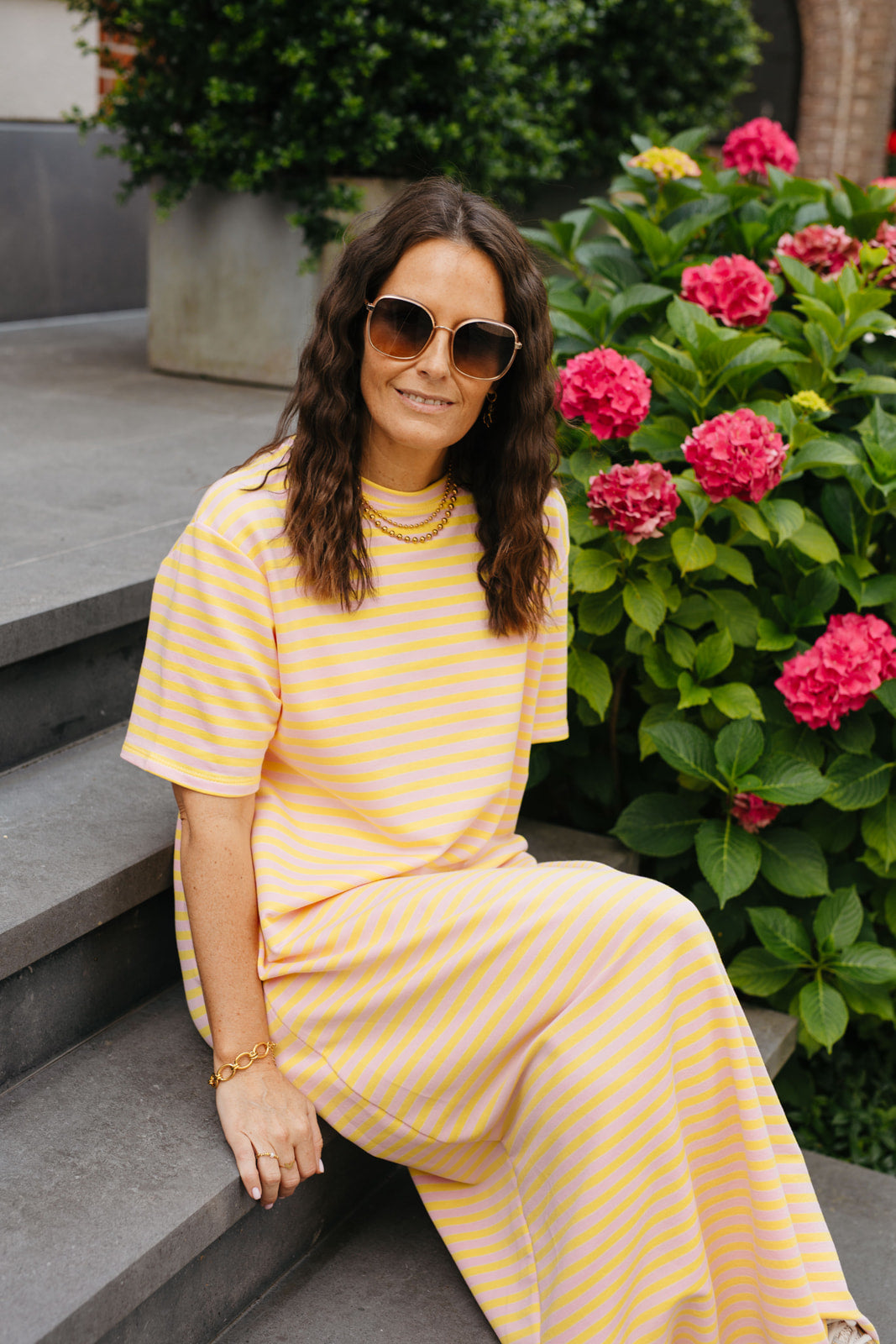 Sunset stripes dress