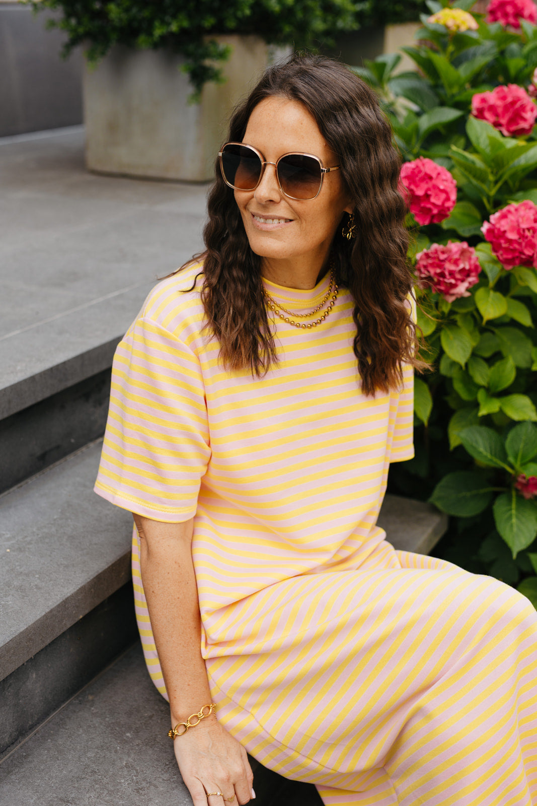 Sunset stripes dress