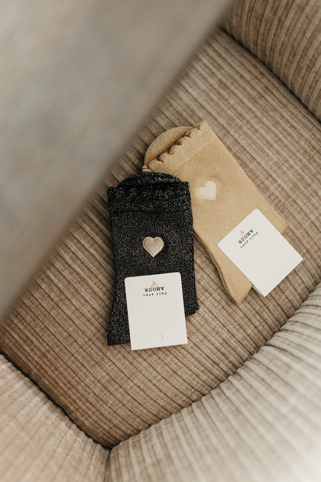 Heart sparkle socks