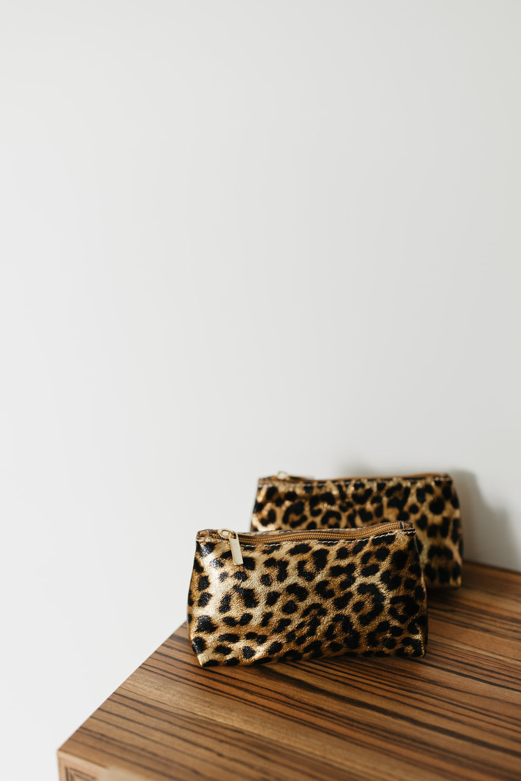 Leopard glam make up bag