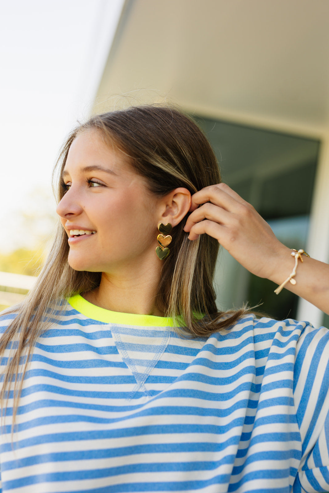 Statement earrings 3 hearts