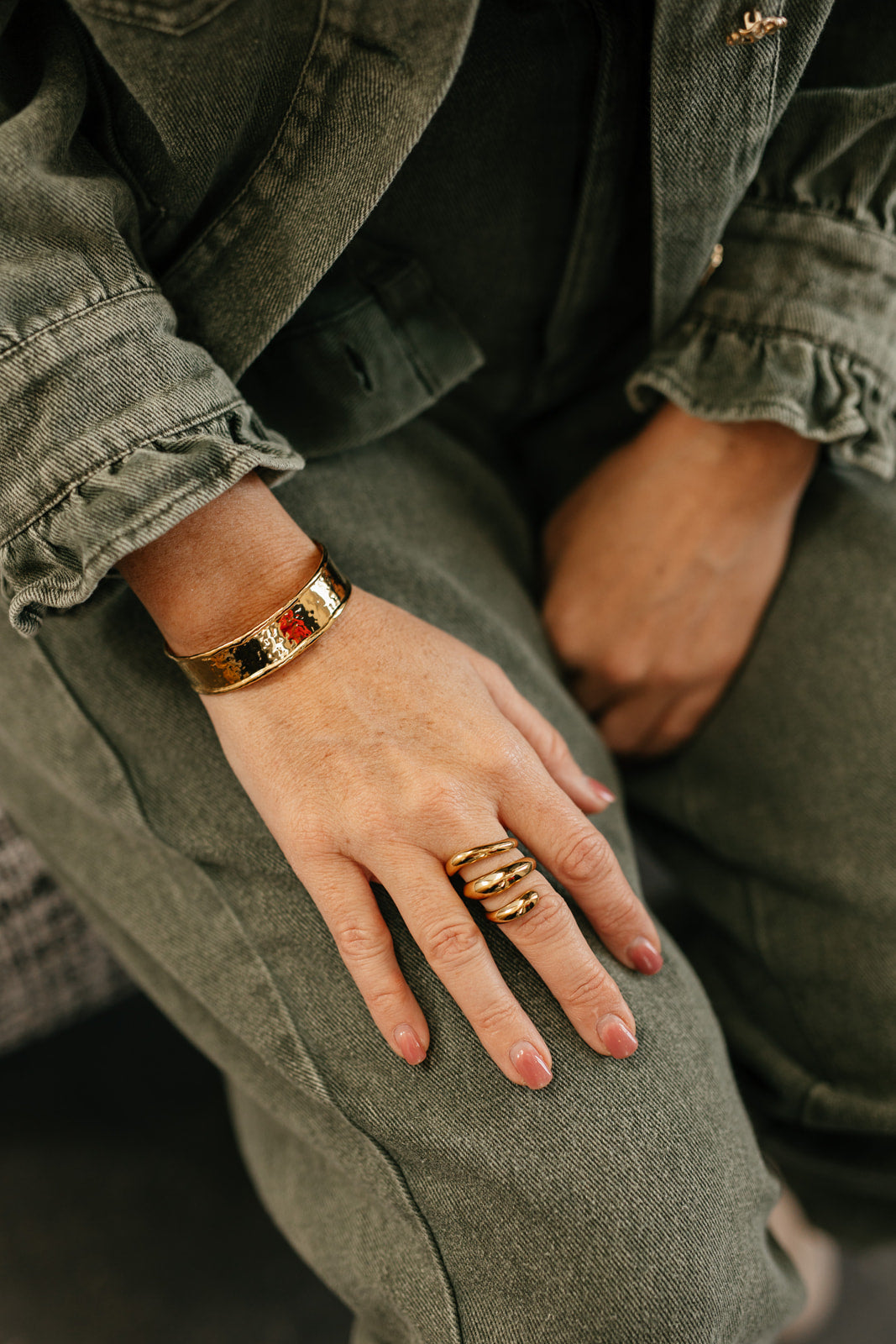 Kaki denim barrel - My Dressing