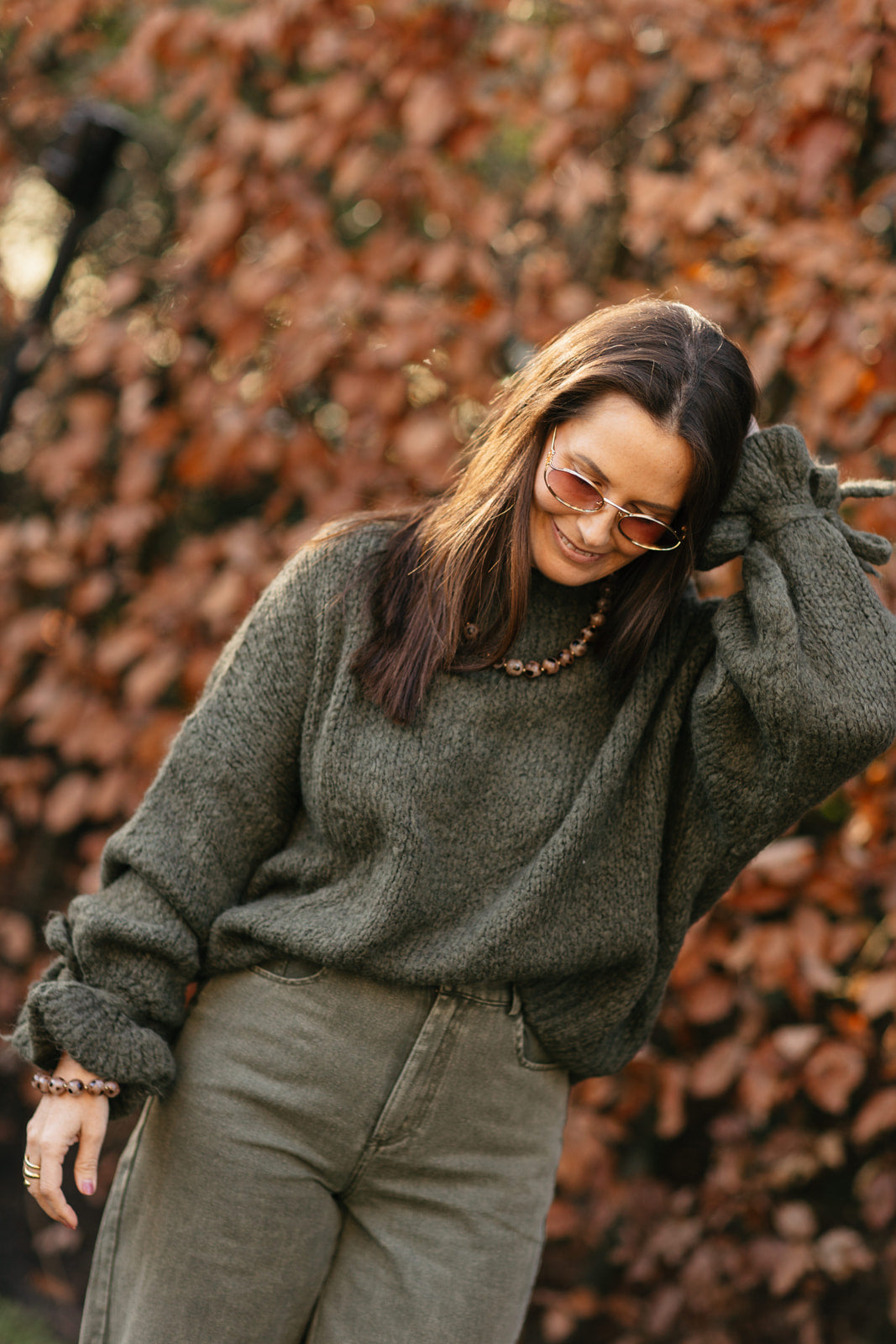 Oversized knit kaki - My Dressing