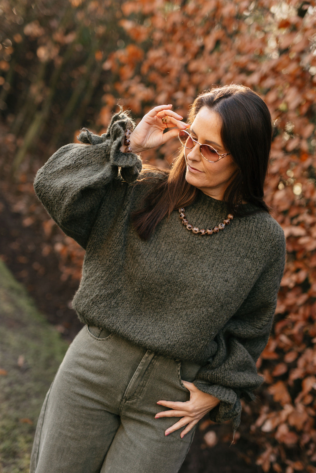 Oversized knit kaki - My Dressing