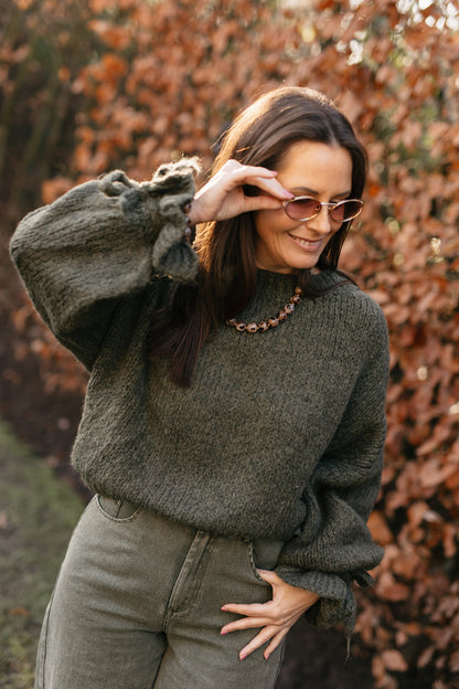 Oversized knit kaki - My Dressing