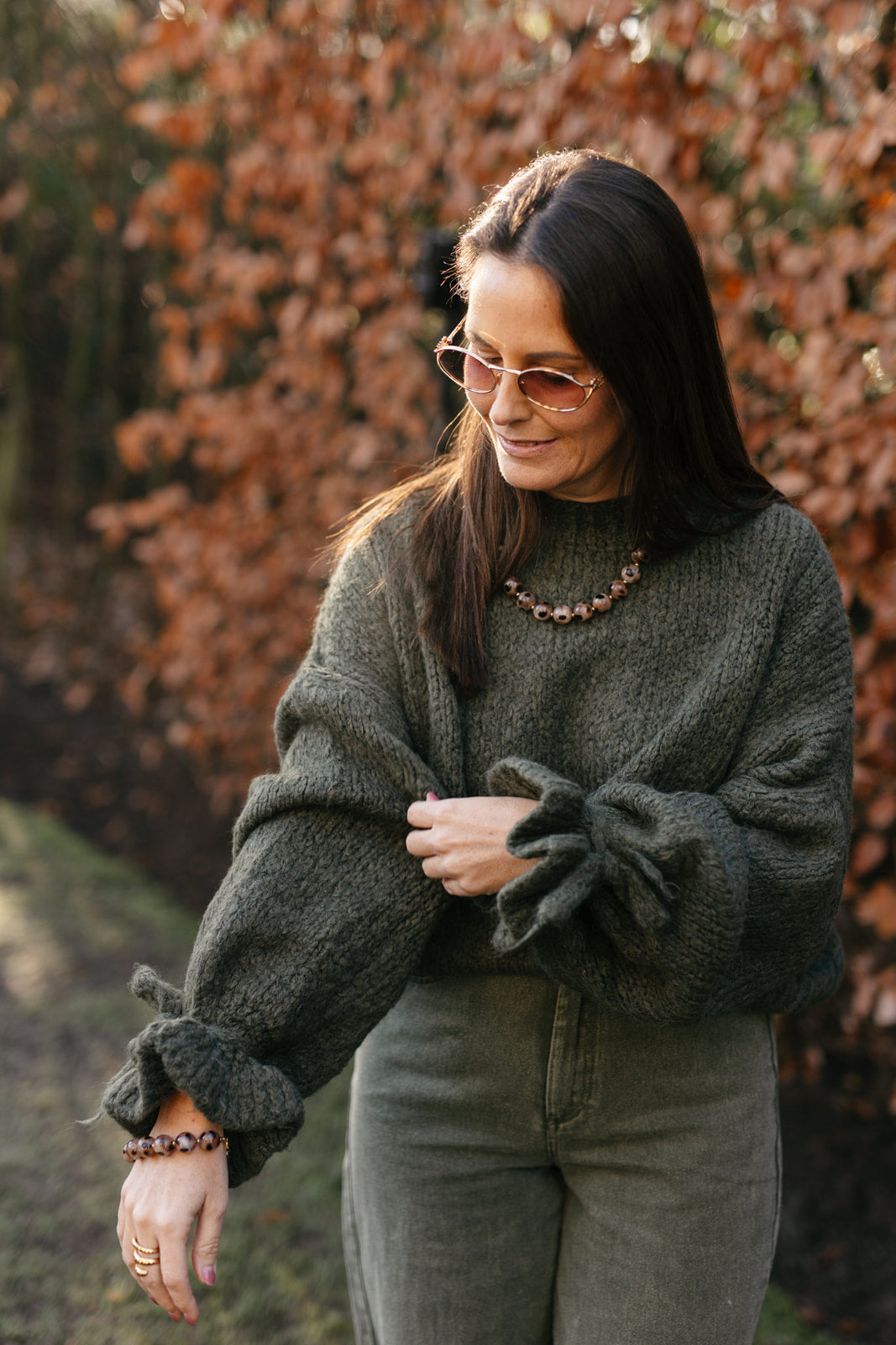 Oversized knit kaki - My Dressing