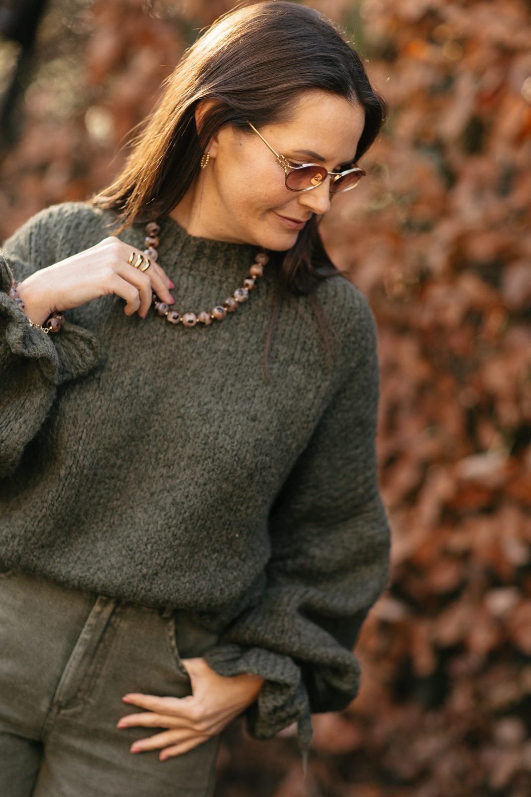 Oversized knit kaki - My Dressing