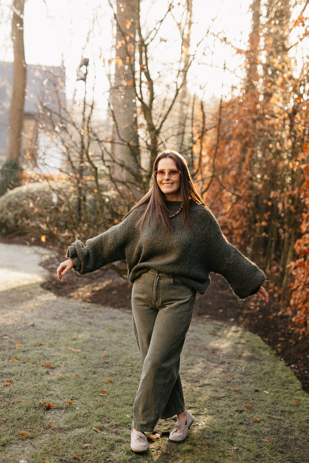 Kaki denim barrel - My Dressing