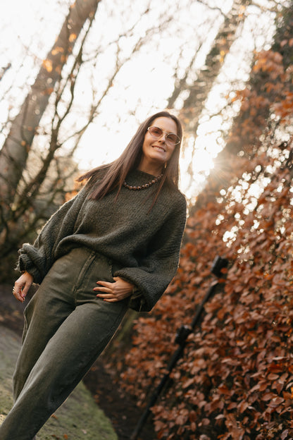 Oversized knit kaki - My Dressing