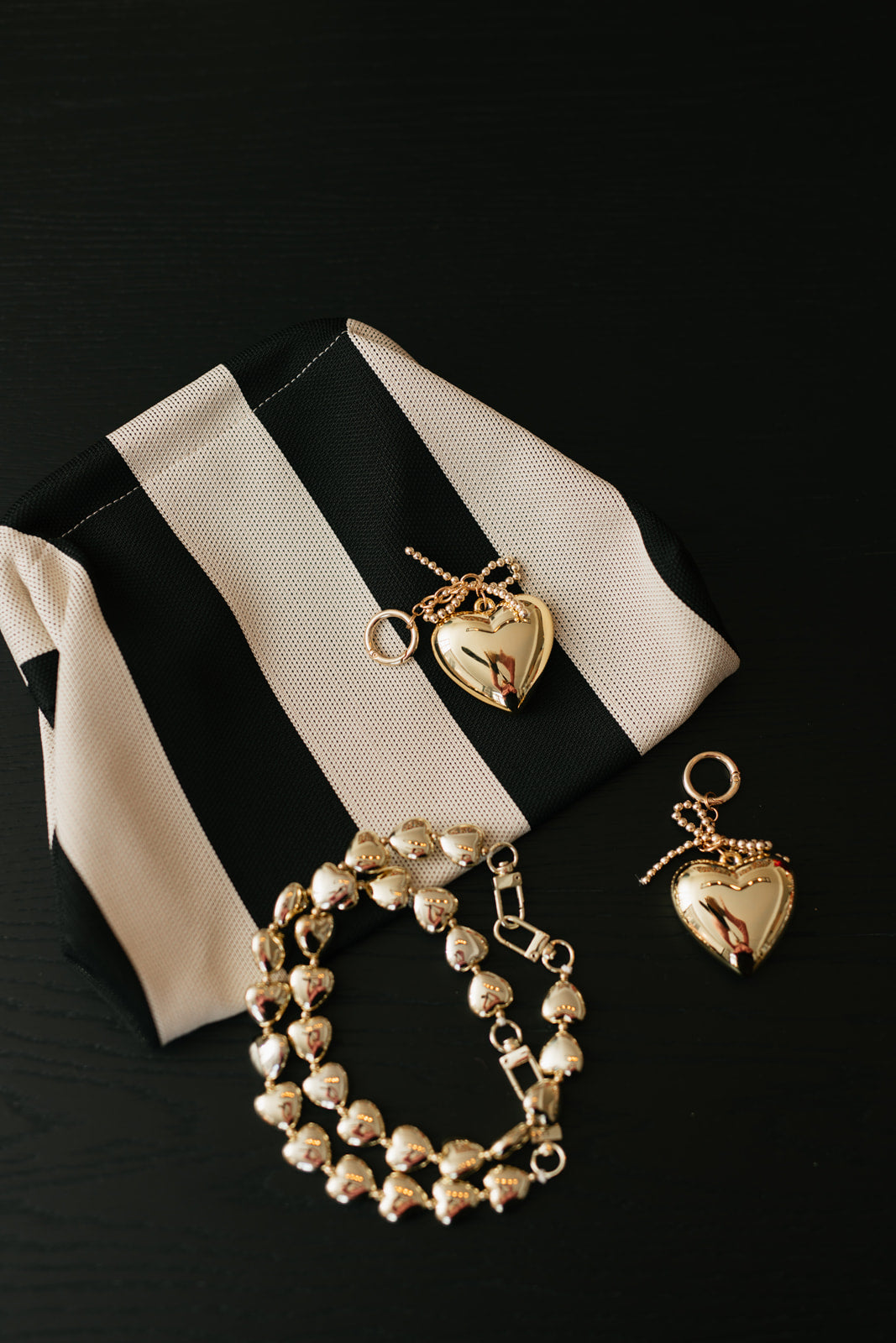 Bag charm gouden hart - My Dressing