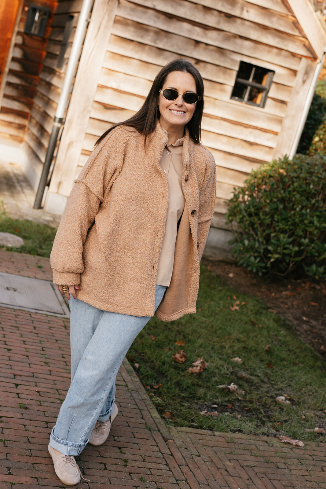 Teddy jas - Camel - leopard - My Dressing