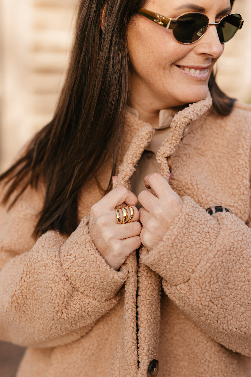 Teddy jas - Camel - leopard - My Dressing