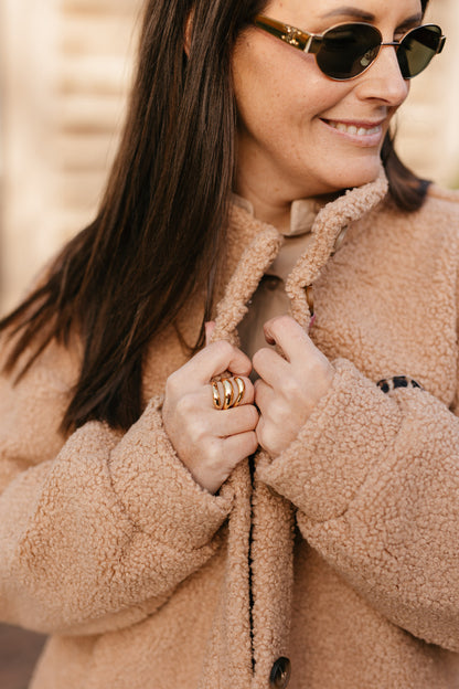 Teddy jas - Camel - leopard - My Dressing