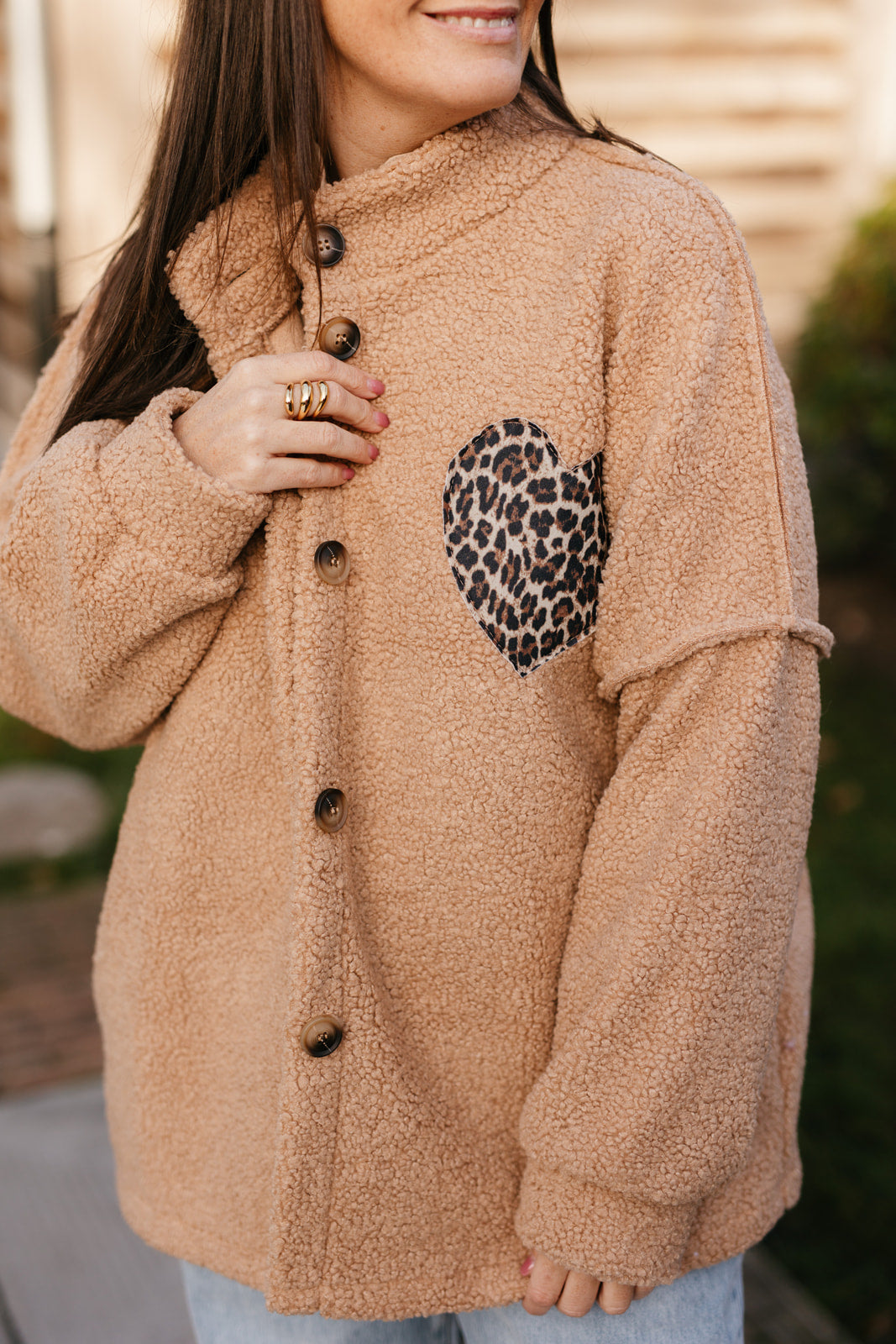 Teddy jas - Camel - leopard - My Dressing