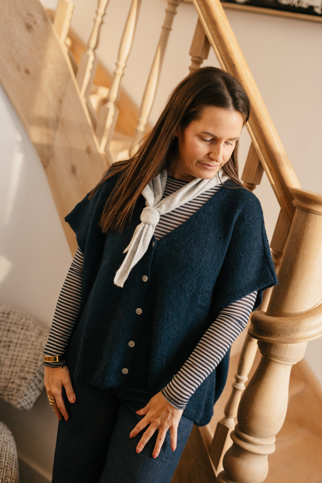 Oversized gilet marine - My Dressing