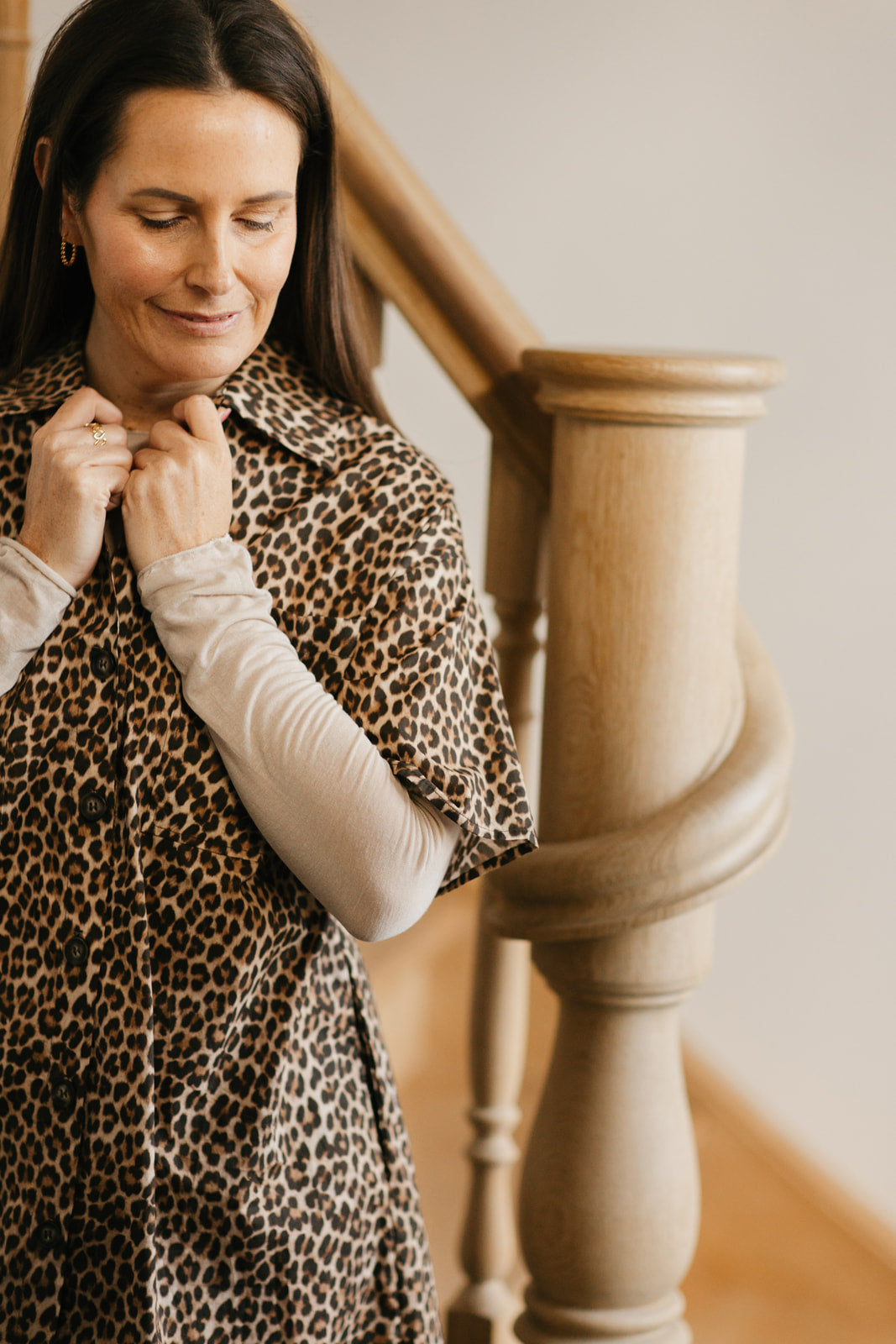 Leopard dress korte mouw - katoen - My Dressing