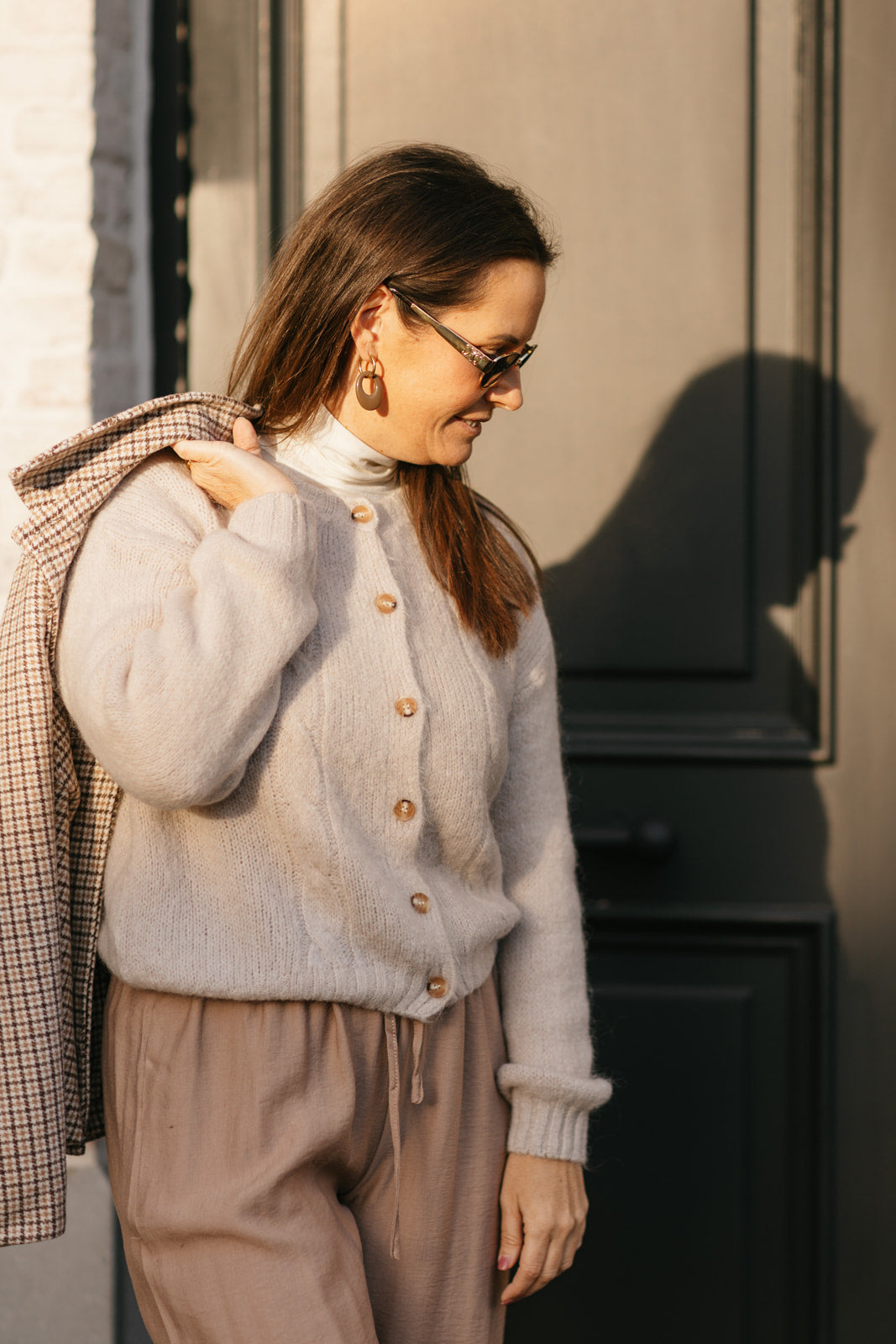 Cable gilet beige - My Dressing