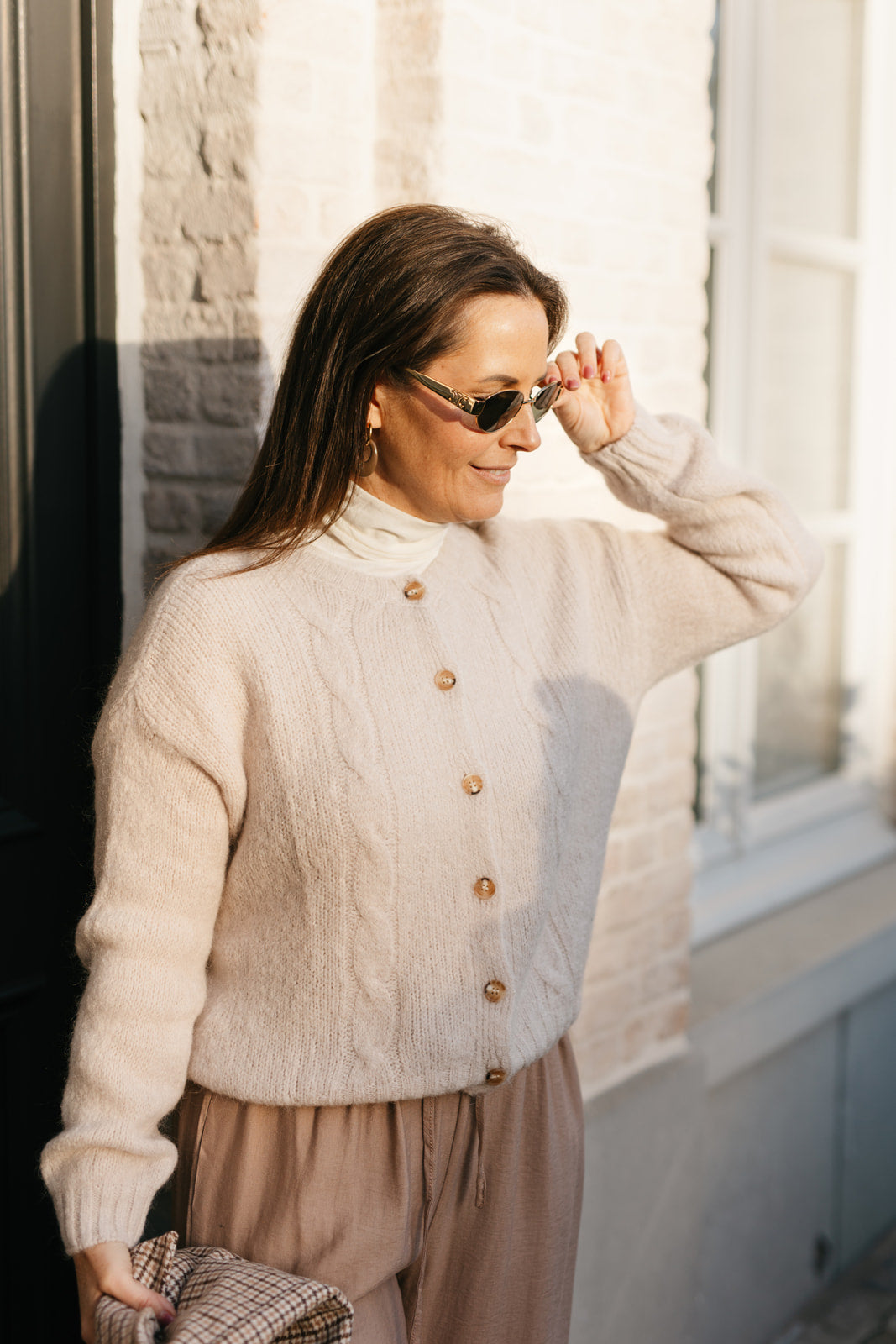 Cable gilet beige - My Dressing