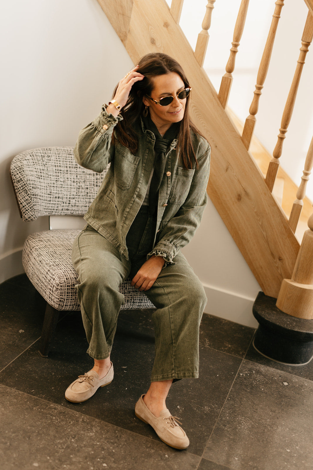 Kaki denim shirt - My Dressing