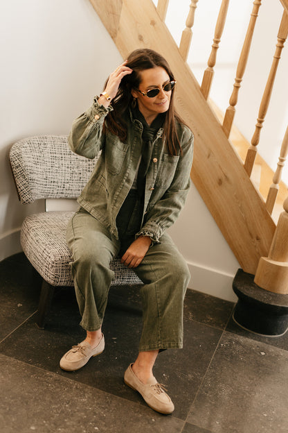 Kaki denim shirt - My Dressing