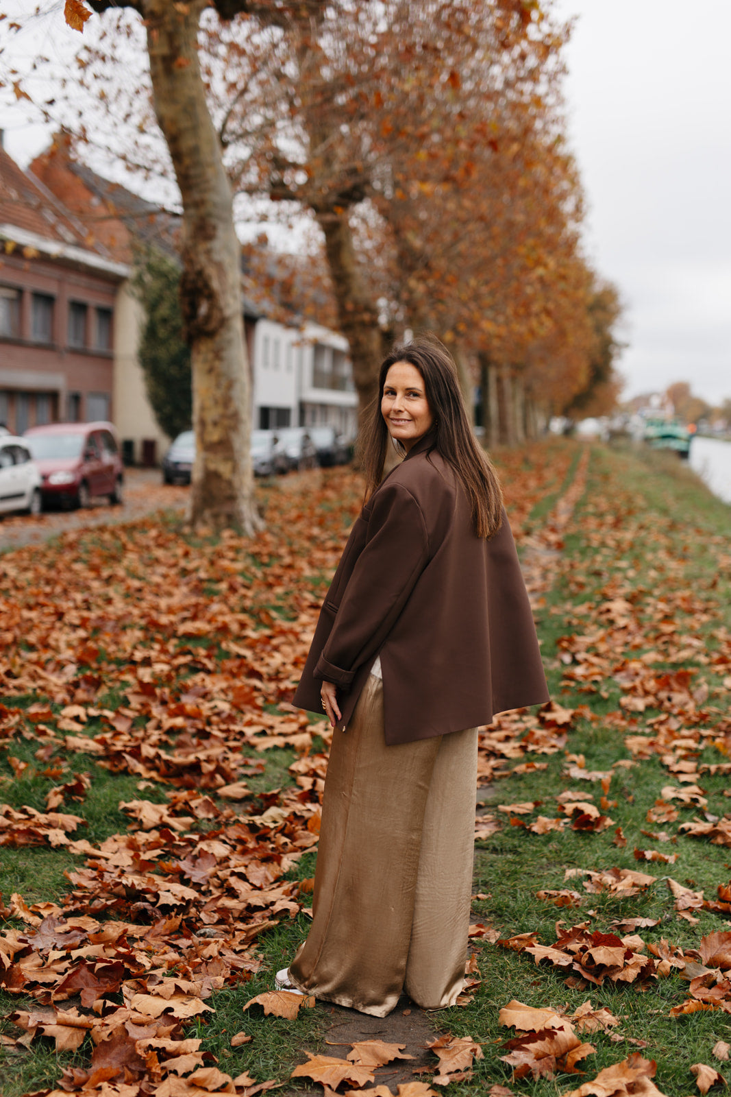 Lichtbruine oversized blazer - My Dressing