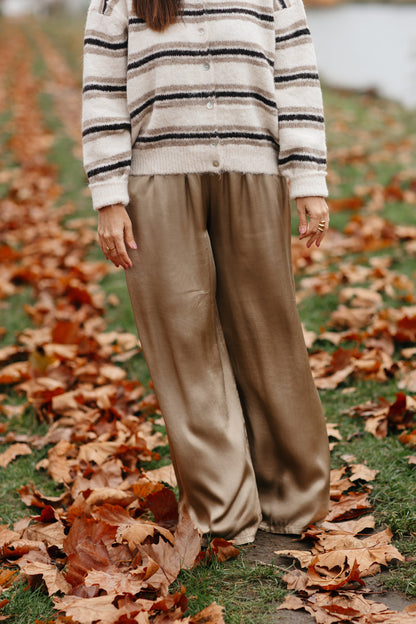 Gouden broek met elastische tailleband