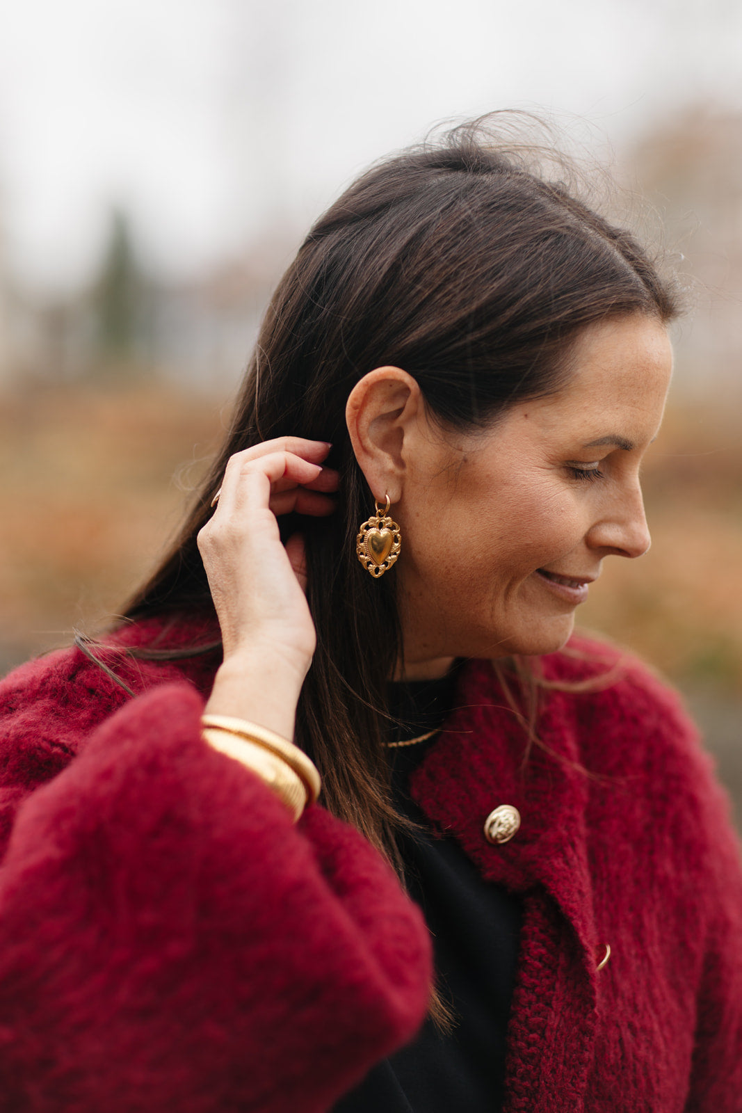 Barok heart earrings