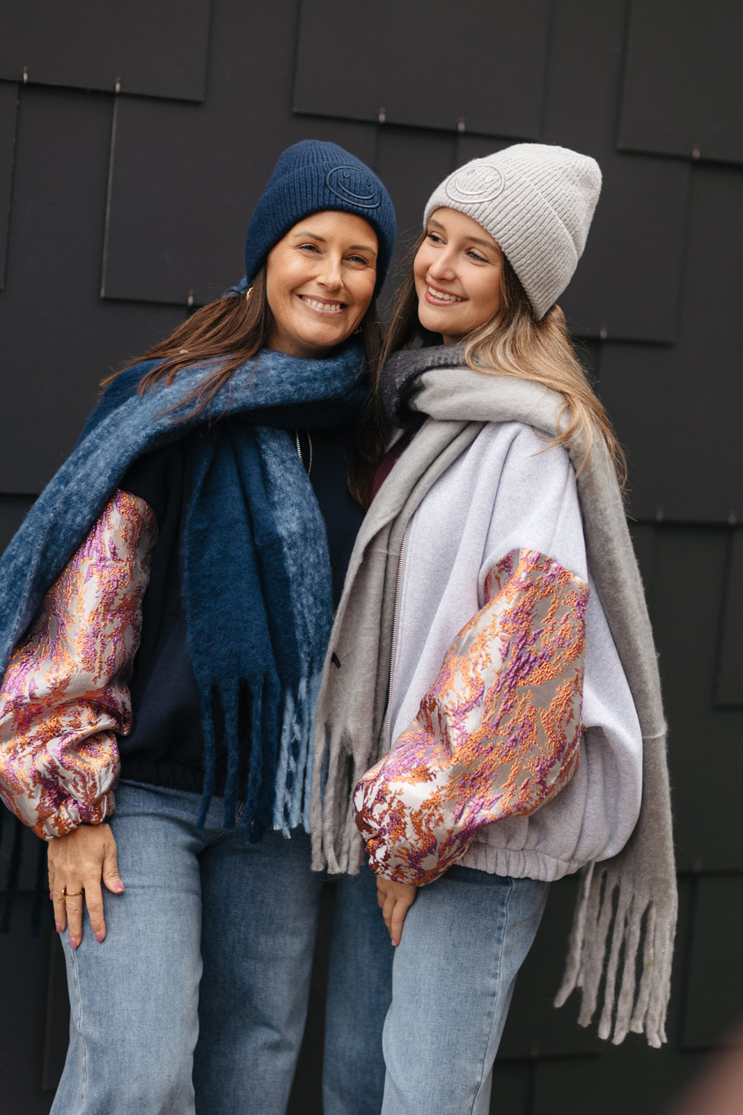 Zachte sjaal zonder prik in grijstinten