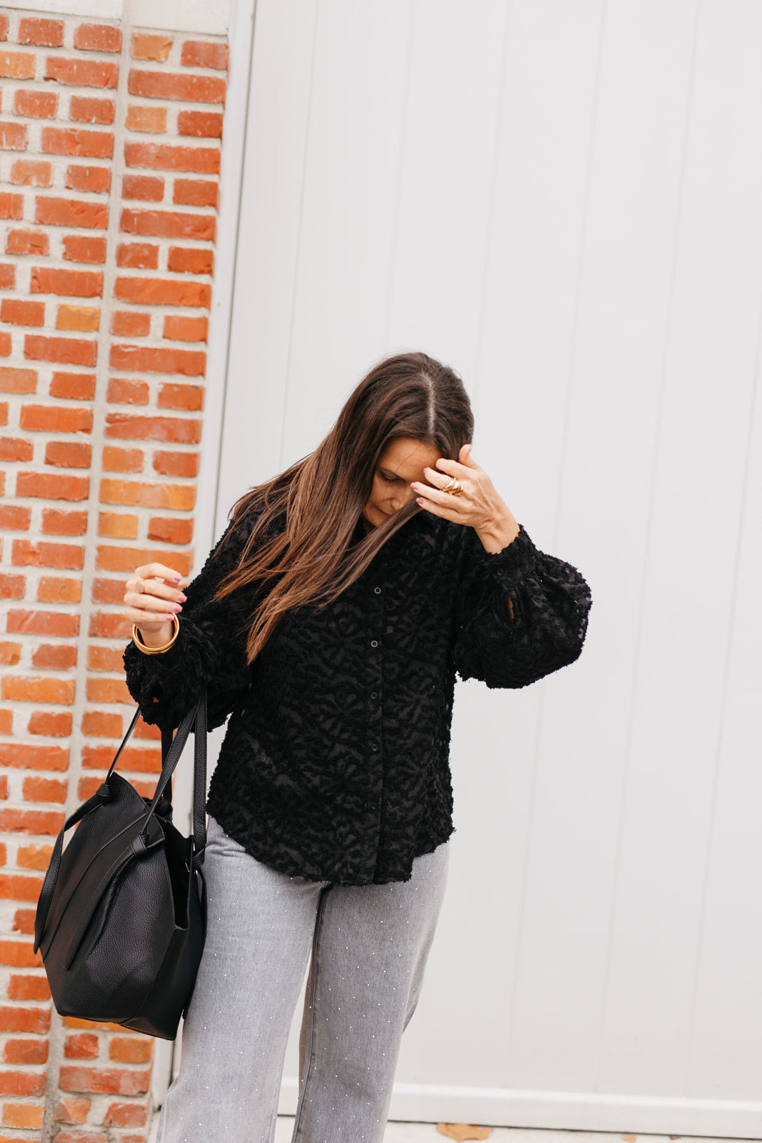 Grote zwarte tas voor dagelijks gebruik