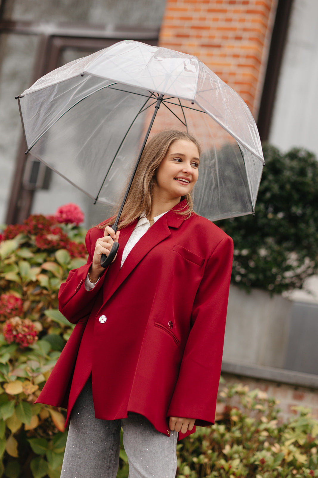 Rode oversized blazer - My Dressing