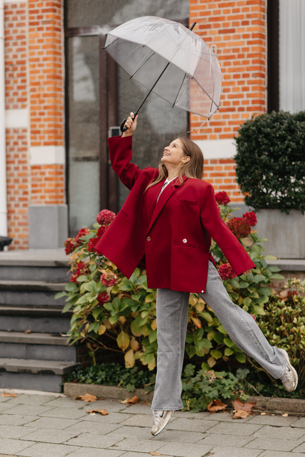 Rode oversized blazer - My Dressing