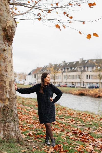 Warme damesjurk zonder prik – styled outfit