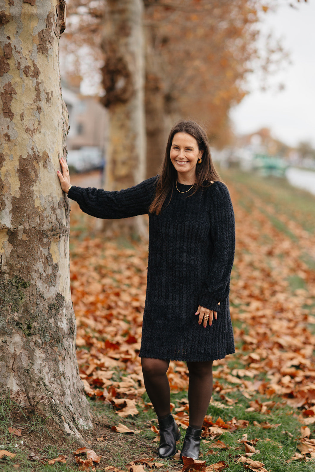 Warme damesjurk zonder prik – styled outfit