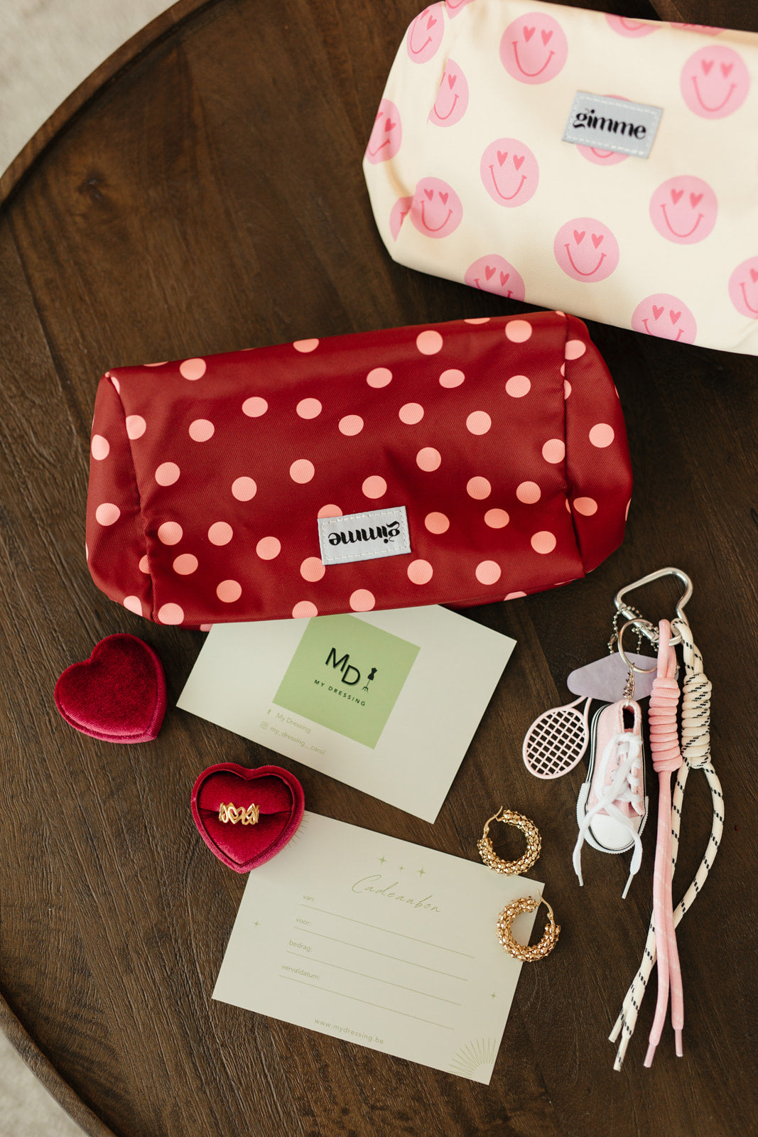 Pink sneaker bag charm