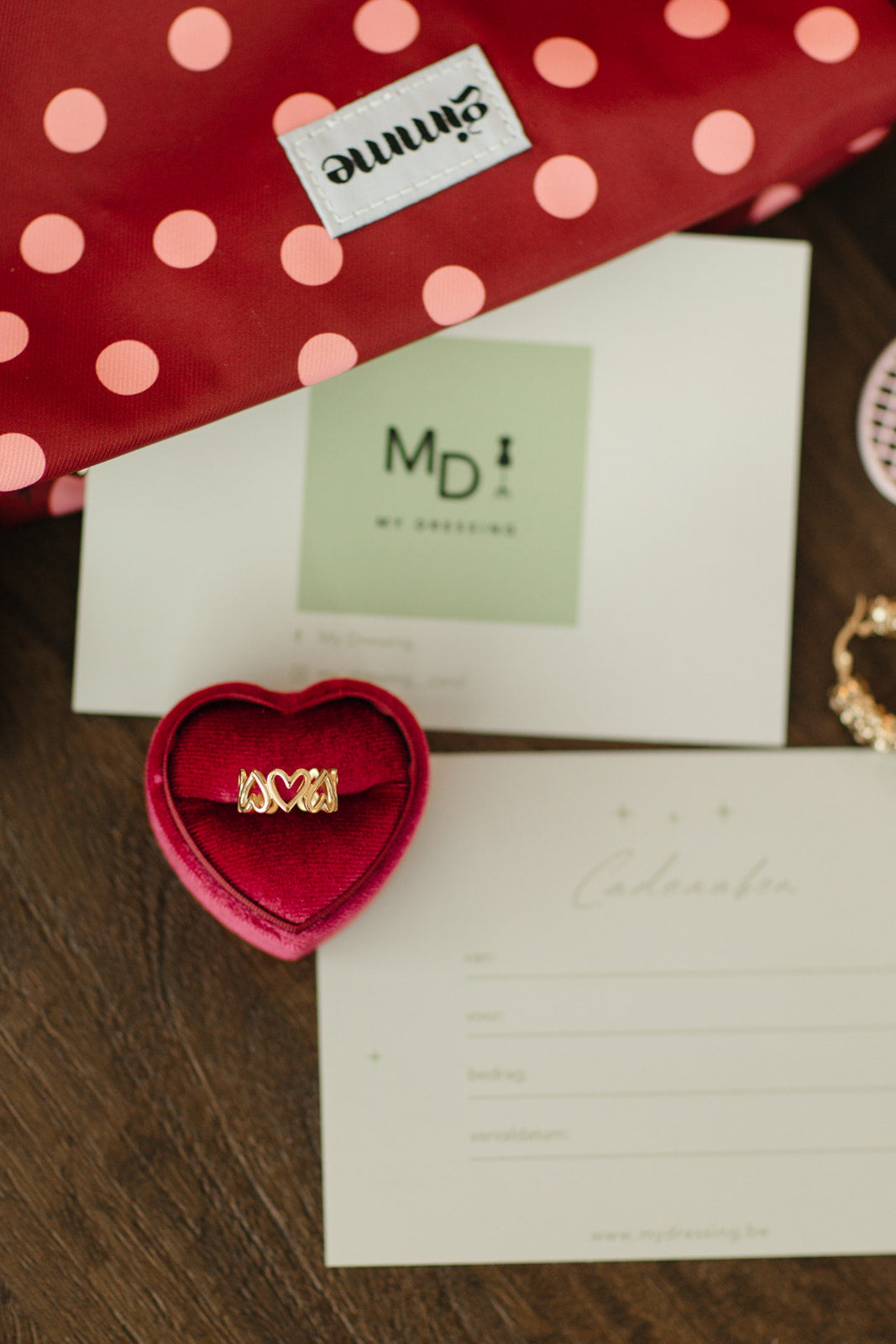 heart verstelbare ring